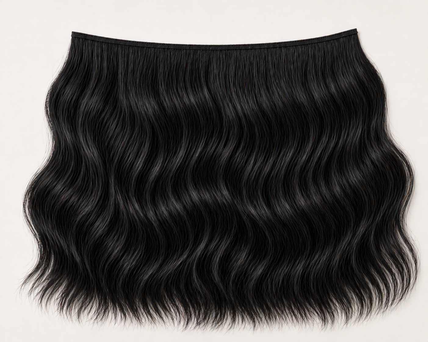 Black Velvet - Double Volume Invisible Wavy Weft Hair Extensions