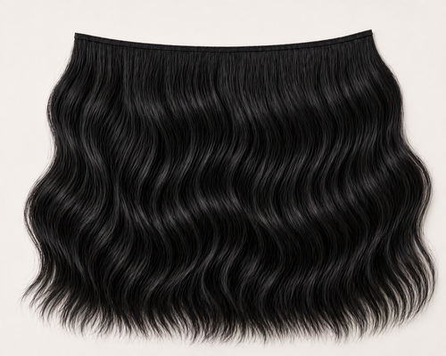 Black Velvet - Double Volume Invisible Wavy Weft Hair Extensions