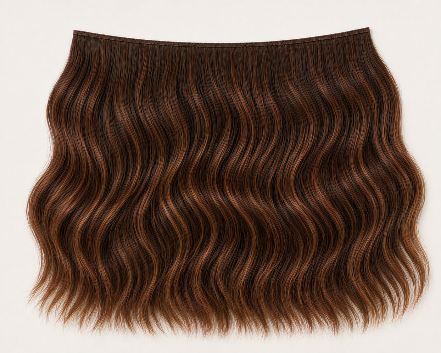 Bronze Whisper - Double Volume Invisible Wavy Weft Hair Extensions
