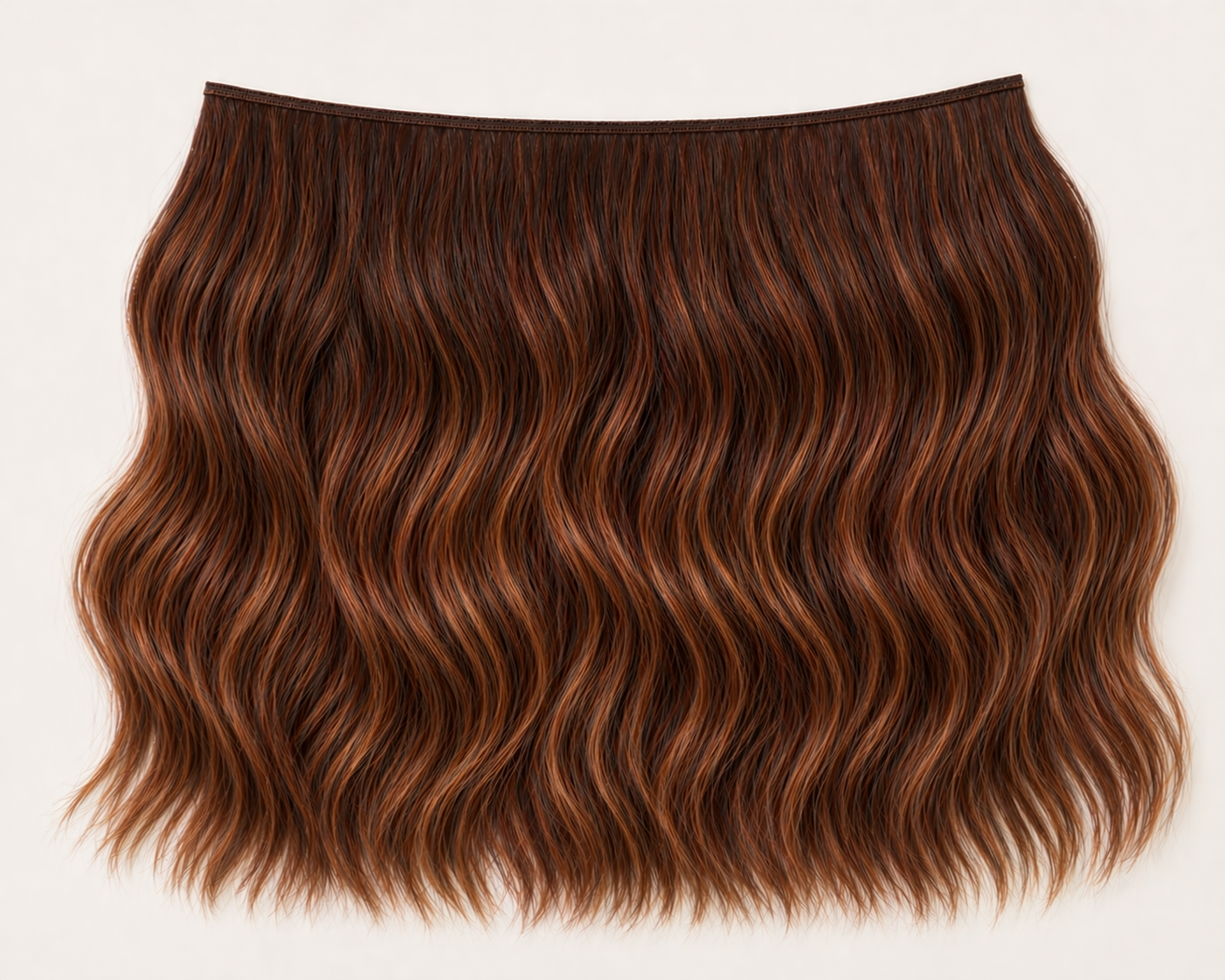 Chestnut Mirage - Double Volume Invisible Wavy Weft Hair Extensions