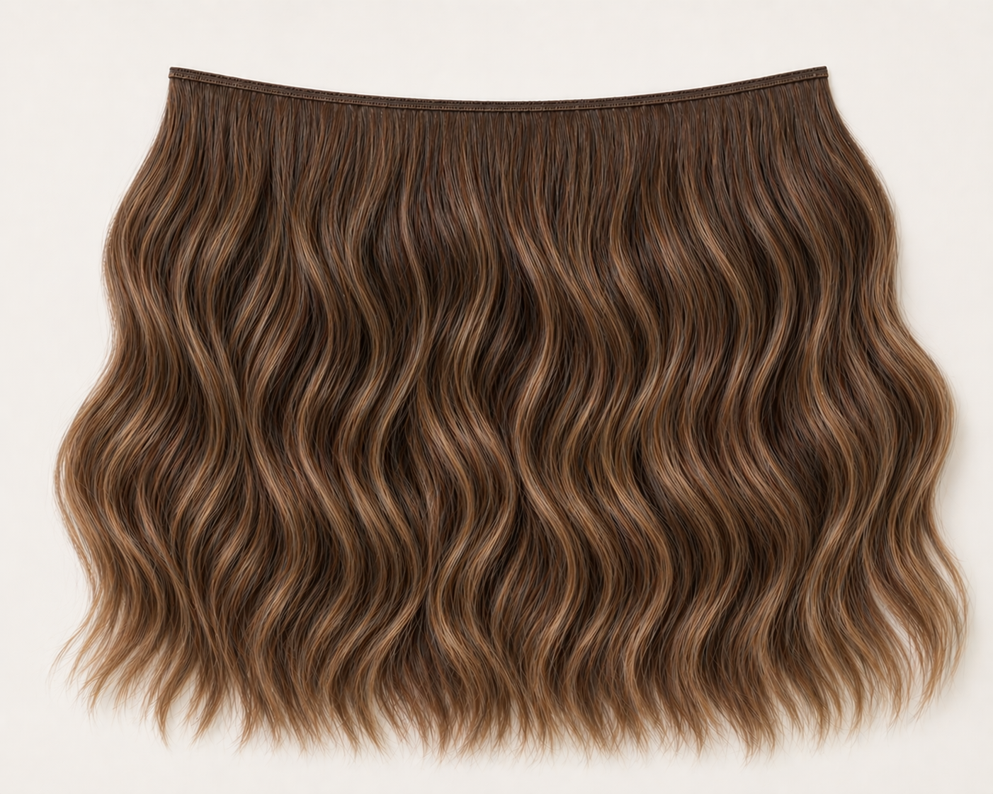Dark Ombre - Double Volume Invisible Wavy Weft Hair Extensions