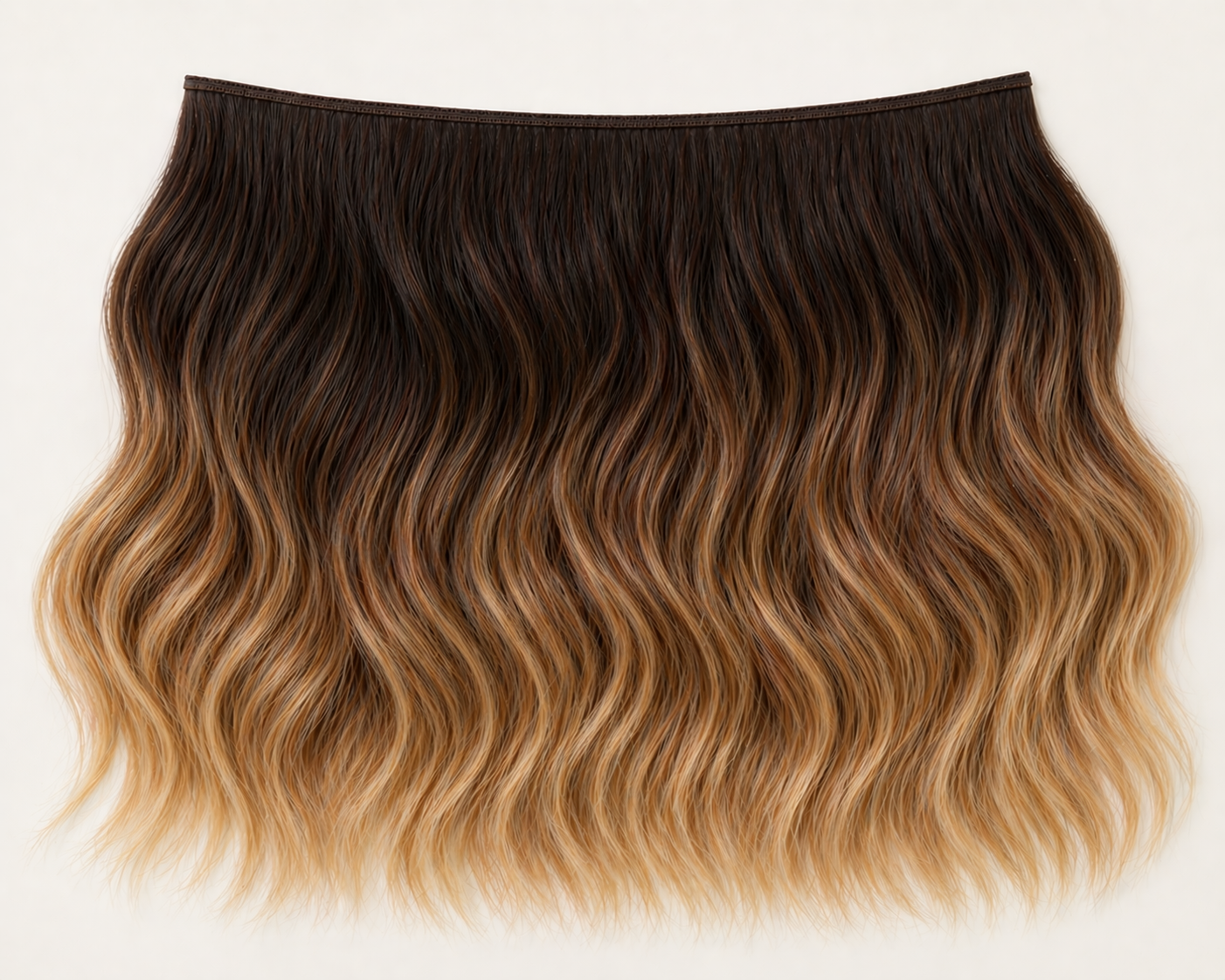 Golden Sway - Double Volume Invisible Wavy Weft Hair Extensions