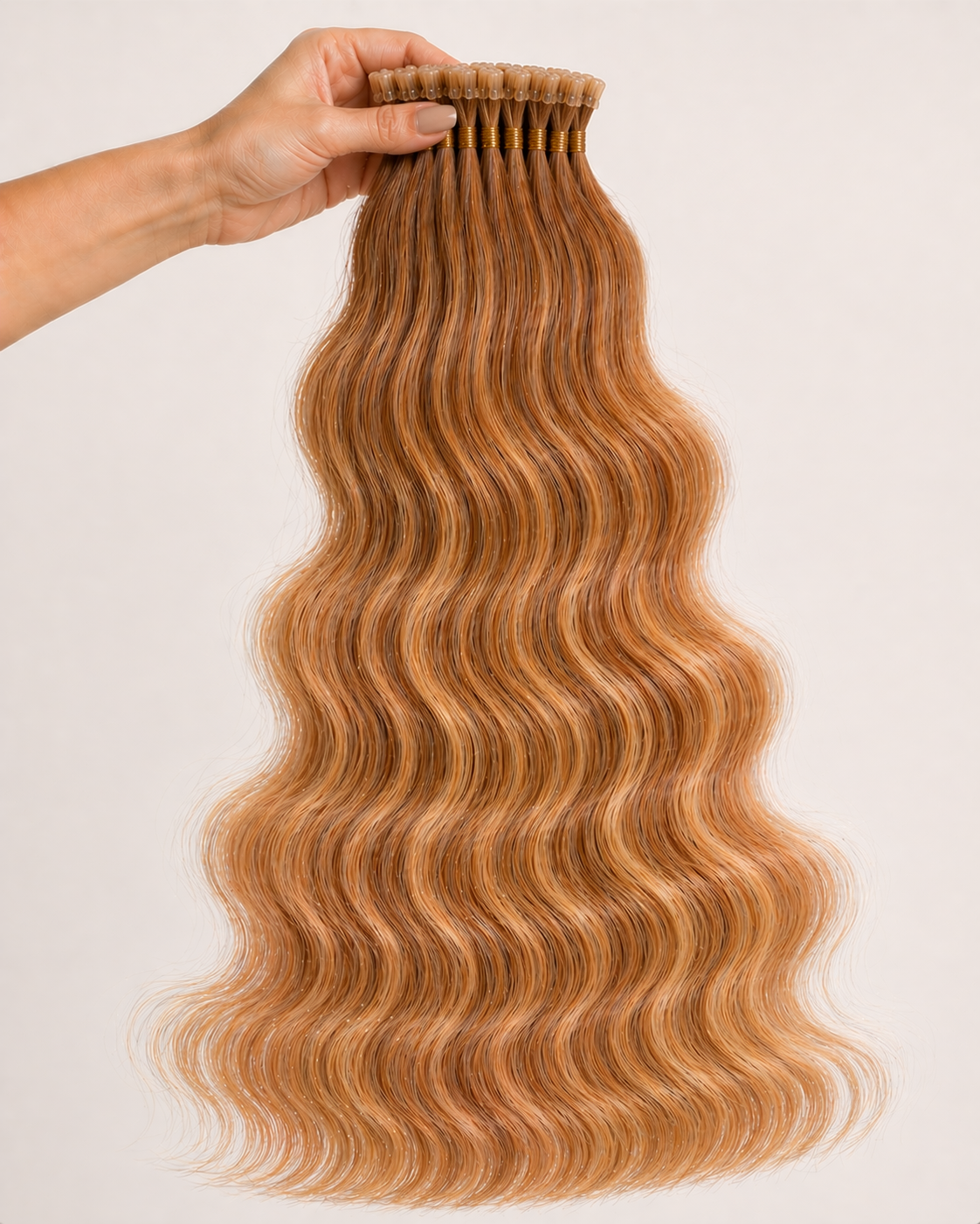 Mocha Melt - K-Tip Body Wave Hair Extensions