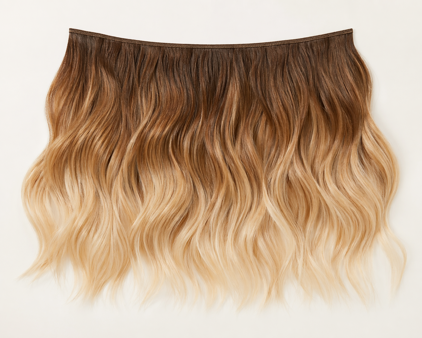 Sunlit Melt - Double Volume Invisible Wavy Weft Hair Extensions