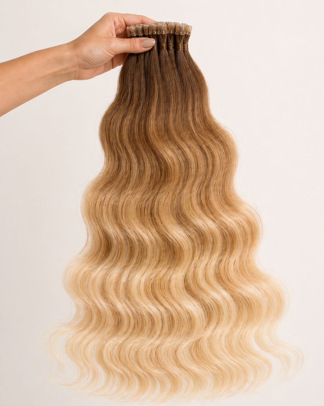 Sunlit Melt - K-Tip Body Wave Hair Extensions